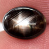 1.60 Ct. Oval Cab Natural Black Star Sapphire 6 Rays