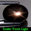 4.43 Ct. Oval Cab Natural Black Star Sapphire 6 Rays