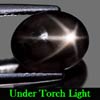 Black Star Sapphire 6 Rays 4.07 Ct. Oval Cabochon 9.5 x 7.5 Mm. Natural Gemstone