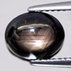 3.41 Ct. Oval Cab Natural Black Star Sapphire 6 Rays