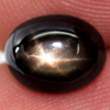 2.50 Ct. Oval Cab Natural Black Star Sapphire 6 Rays