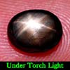 1.42 Ct. Oval Cab Natural Black Star Sapphire 6 Rays