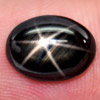 2.36 Ct. Oval Cab Natural Black Star Sapphire 6 Rays