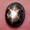 3.02 Ct. Oval Cab Natural Black Star Sapphire 6 Rays