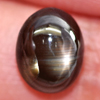 3.18 Ct. Good Oval Cabochon Natural Black Star Sapphire 6 Rays