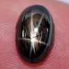 3.78 Ct. Oval Cabochon Natural Black Star Sapphire 6 Rays