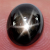 3.39 Ct. Oval Cabochon Natural Gemstone Black Star Sapphire 6 Rays