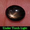 2.29 Ct. Oval Cab Natural Black Star Sapphire 6 Rays