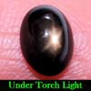 1.32 Ct. Oval Cab Natural Black Star Sapphire 6 Rays