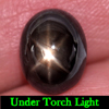 Black Star Sapphire 6 Rays 3.44 Ct. Oval Cabochon 9.1 x 7.1 Mm. Natural Gemstone Black Star Sapphire 6 Rays 3.44 Ct. Oval Cabochon 9.1 x 7.1 Mm. Natural Gemstone
