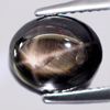 3.77 Ct Oval Cab Natural Gem Black Star Sapphire 6 Rays