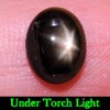 2.58 Ct. Oval Cab Natural Gem Black Star Sapphire 6 Rays