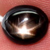2.35 Ct Oval Cab Natural Gem Black Star Sapphire 6 Rays