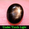 Oval Cabochon 1.64 Ct. Good Natural Black Star Sapphire 6 Rays