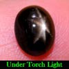 2.54 Ct. Oval Cab Natural Black Star Sapphire 6 Rays