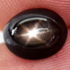 2.30 Ct. Oval Cabochon Natural Black Star Sapphire 6 Rays