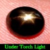 2.35 Ct Oval Cab Natural Gem Black Star Sapphire 6 Rays