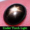 Black Star Sapphire 6 Rays 2.26 Ct. Oval Cabochon 7.9 x 6.5 Mm. Natural Gemstone