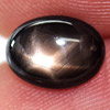 1.71 Ct. Oval Cab Natural Black Star Sapphire 6 Rays