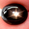 2.56 Ct. Oval Cab Natural Black Star Sapphire 6 Rays