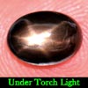 1.08 Ct. Oval Cab Natural Black Star Sapphire 6 Rays