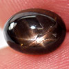 1.66 Ct. Oval Cab Natural Black Star Sapphire 6 Rays