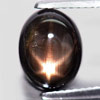 Black Star Sapphire 6 Rays 4.45 Ct. Oval Cabochon 10 x 7.9 Mm. Natural Gemstone