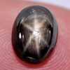 3.92 Ct. Oval Cabochon Natural Gemstone Black Star Sapphire 6 Rays
