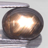 3.85 Ct. Oval Cabochon Natural Black Star Sapphire 6 Rays