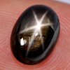 Black Star Sapphire 6 Rays 4.02 Ct. Oval Cabochon 9.9 x 7.3 Mm Natural Gemstone