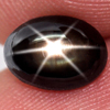 2.96 Ct. Natural  Black Star Sapphire Good 6 Rays Oval Cabochon