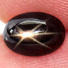 1.24 Ct. Natural Gemstone Black Star Sapphire 6 Rays Oval Cab Unheated