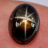 6.03 Ct. Oval Cabochon Natural Gem Black Star Sapphire 6 Rays