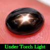 2.38 Ct. Oval Cabochon Natural Black Star Sapphire 6 Rays Gem