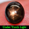 2.16 Ct. Oval Cabochon Natural Gemstone Black Star Sapphire 6 Rays Thailand
