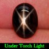 1.44 Ct. Oval Cabochon Natural Gemstone Black 6 Rays Star Sapphire