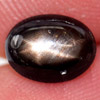 1.57 Ct. Natural Black 6 Rays Star Sapphire Gemstone Oval Cabochon