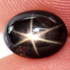 1.82 Ct. Natural Black Star Sapphire 6 Rays Gemstone Oval Cabochon
