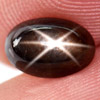1.97 Ct. Size 8.3 x 5.6 Mm. Oval Cab Natural Gem Black 6 Rays Star Sapphire