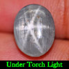 Unheated 8.07 Ct. Oval Cab Natural Gem 6 Ray Gray Star Sapphire Unheated 8.07 Ct. Oval Cab Natural Gem 6 Ray Gray Star Sapphire