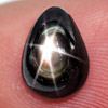 2.18 Ct. Natural Gemstone Lucky 6 Ray Black Star Sapphire Pear Cabochon 2.18 Ct. Natural Gemstone Lucky 6 Ray Black Star Sapphire Pear Cabochon
