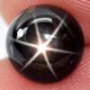 2.98 Ct. Natural Black Star Sapphire 6 Rays Round Cab Gemstone