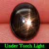 2.15 Ct. Natural Black Star Sapphire 6 Rays Oval Cab Gemstone Thailand