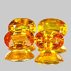 Yellow Orange Sapphire 2.55 Ct. 4 Pcs. Oval 6.1 x 4.1 Mm. Natural Gemstones Yellow Orange Sapphire 2.55 Ct. 4 Pcs. Oval 6.1 x 4.1 Mm. Natural Gemstones