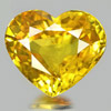 Certified Yellow Sapphire 5.11 Ct. Heart 10.27 x 12.00 Mm. Natural Gem Thailand