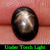 1.86 Ct. Oval Cabochon Natural Gemstone 6 Ray Black Star Sapphire