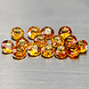 Natural Orange Yellow Songea Sapphire 1.36 Ct. 15 Pcs Round Shape 2.9 Mm Gems