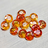 Natural Orange Yellow Songea Sapphire 1.39 Ct. 15 Pcs Round Shape 2.8 Mm Gems