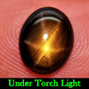 Certified Golden Star Sapphire 6 Ray 1.63 Ct. Oval Cabochon Natural Gem Thailand Certified Golden Star Sapphire 6 Ray 1.63 Ct. Oval Cabochon Natural Gem Thailand