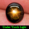 Certified 2.58 Ct. Oval Cabochon Natural Gem 6 Ray Golden Star Sapphire Thailand Certified 2.58 Ct. Oval Cabochon Natural Gem 6 Ray Golden Star Sapphire Thailand